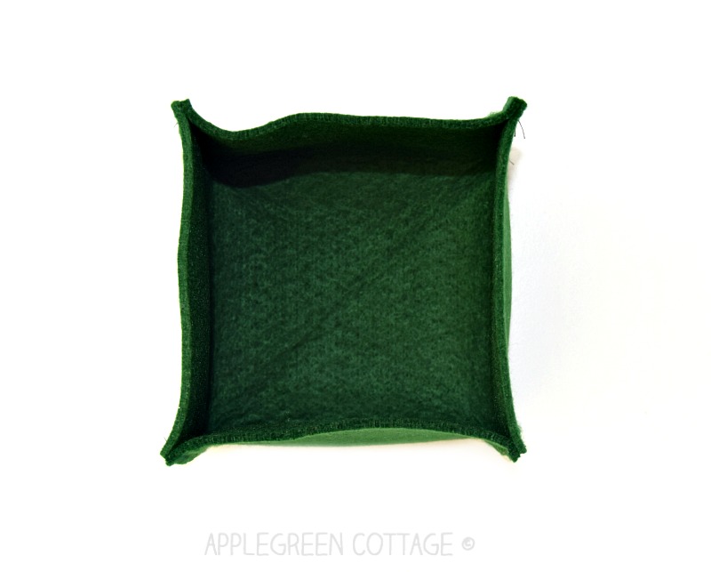 EasySew Quick DIY Felt Storage Box AppleGreen Cottage