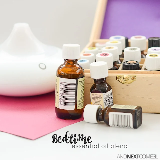 DIY calming bedtime essential oil blend for kids (or adults too!) from And Next Comes L