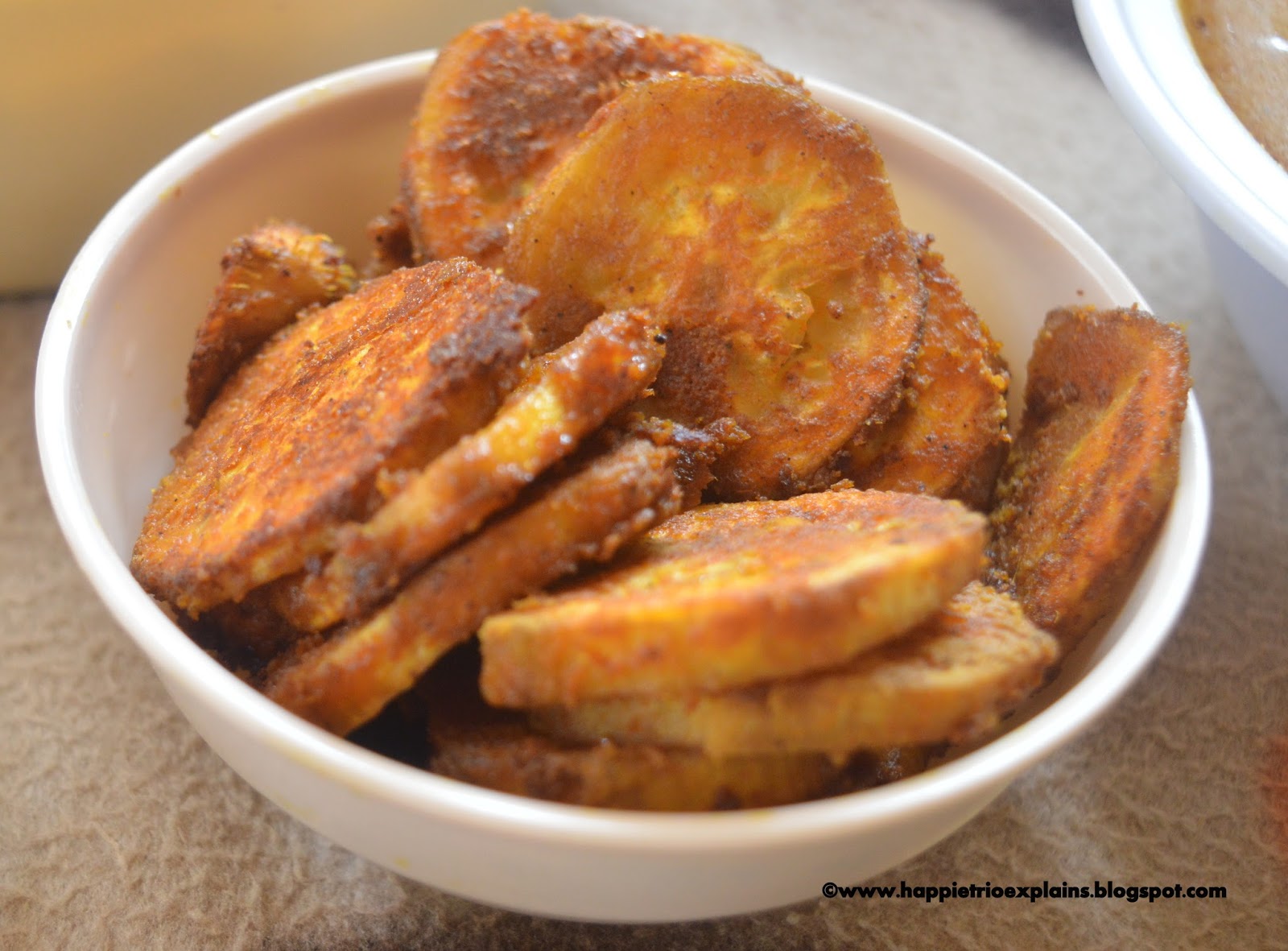 Raw Banana Fry Easy Lunch Side dish Recipes The Happie Friends