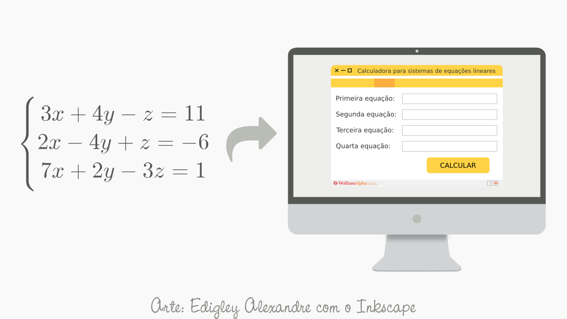 Calculadora para sistemas lineares com até 4 equações Calculadora para sistemas lineares com até 4 equações