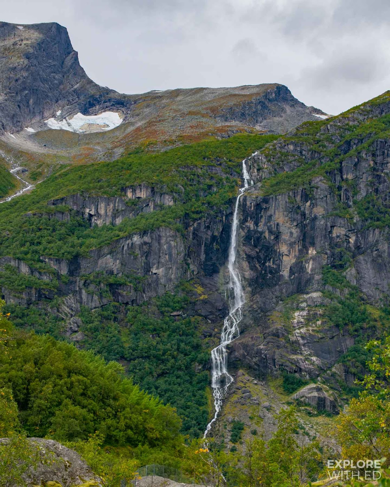 The breathtaking landscape in Briksdal near Olden, Norway