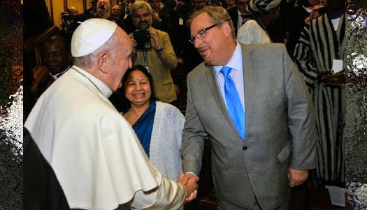 Rick Warren y el Papa Francisco en el Vaticano