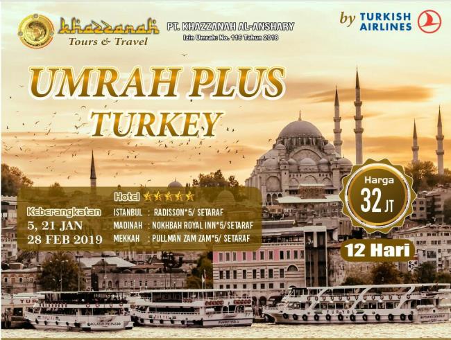 umroh januari 2019 plus turki