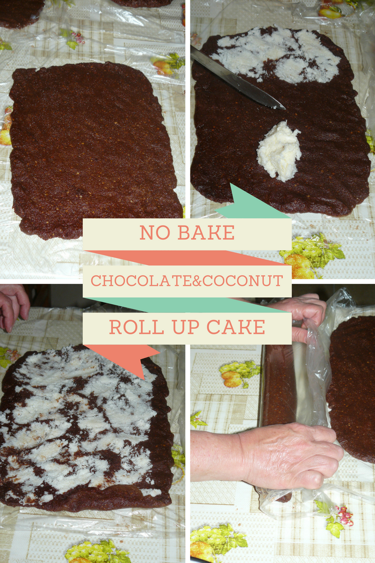 home made easy cakes No Bake Salami Cake with Chocolate and Coconut