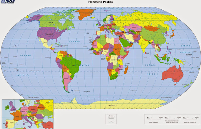 Mapa do Mundo IBGE