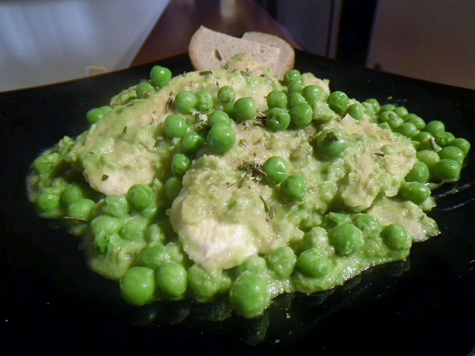 scaloppine alla crema di piselli