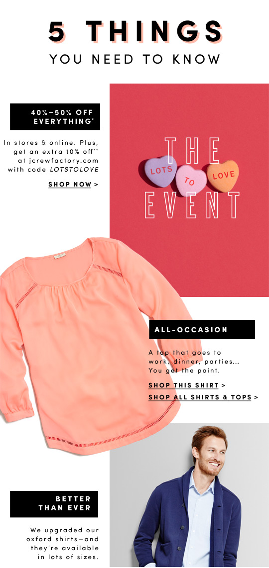 J.Crew Aficionada 40 to 50 off at J.Crew Factory {plus take an