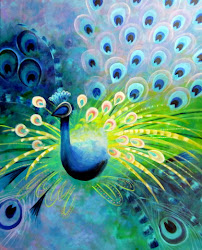 peacock acrylic painting paintings paint peacocks landscape easy canvas pencil crayon oil pride gorgeous sacred acrylics landscapes april visit arts