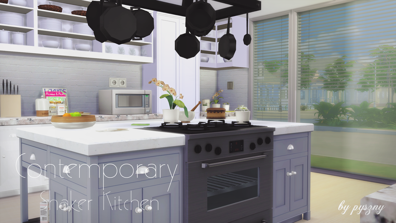 My Sims 4 Blog Contemporary Shaker Kitchen Set by Pyszny