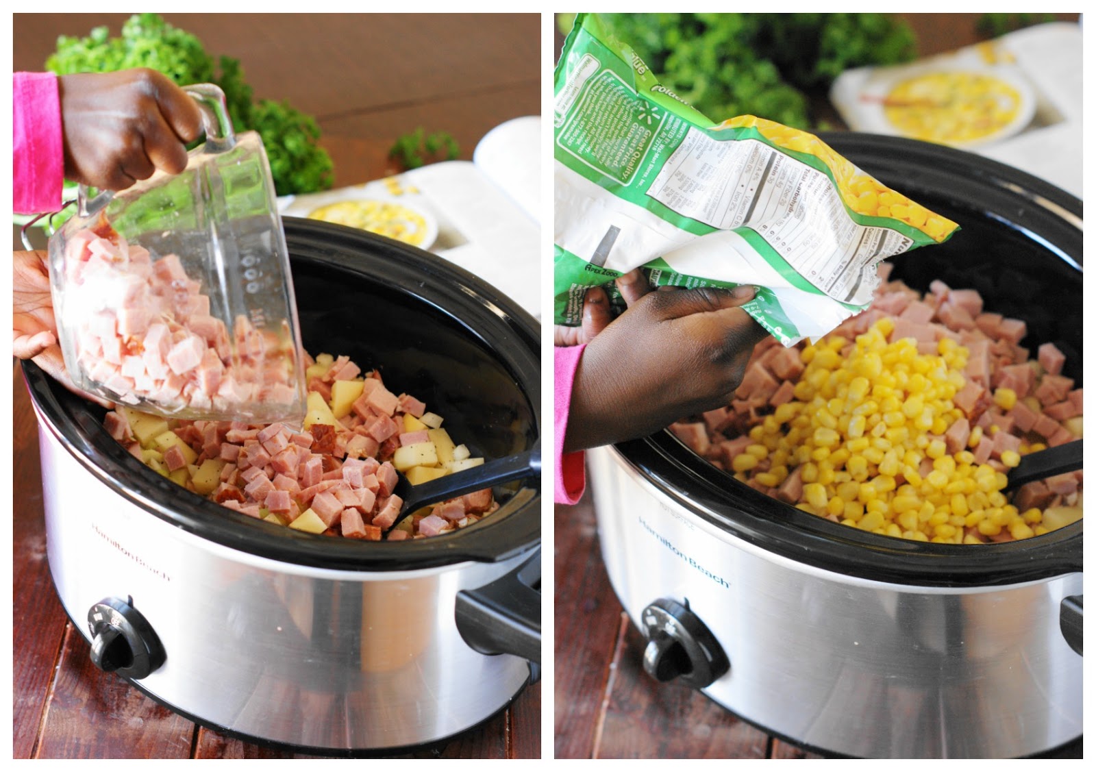 Slow Cooker Ham & Corn Chowder The Kitchen is My Playground