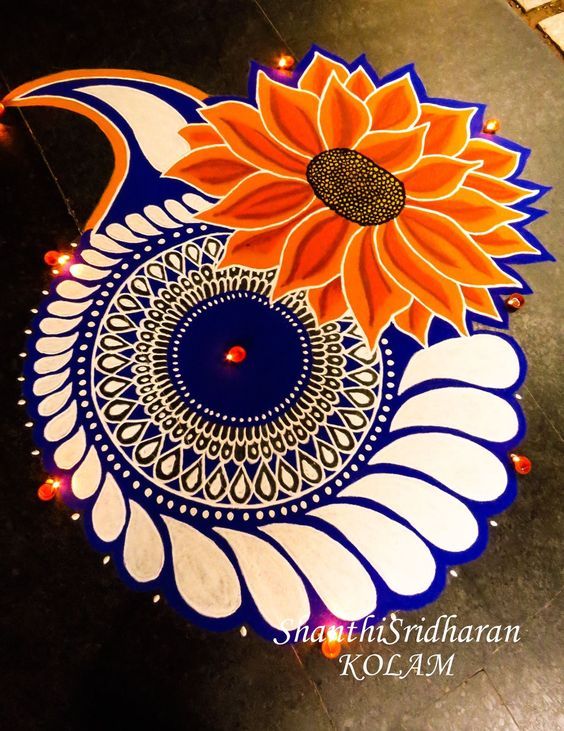 simple and easy rangoli designs with dots for home