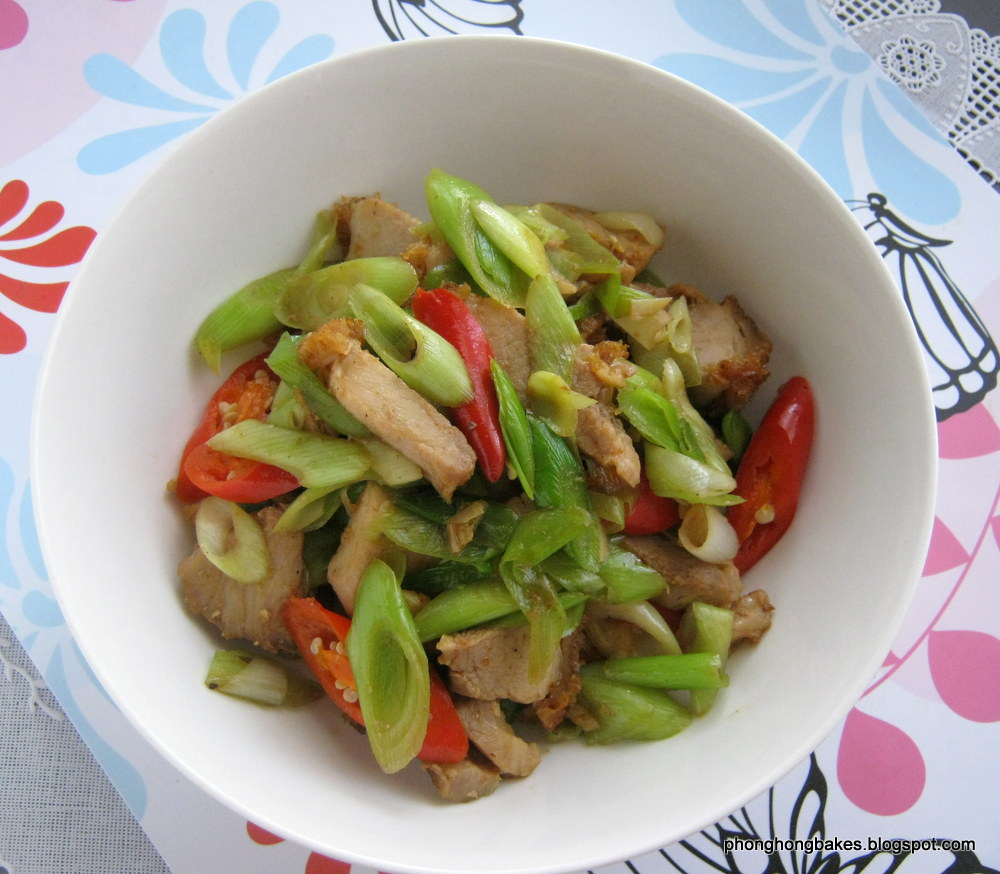 PH the Malaysian Carnivore Stir Fried Roasted Pork With Leeks