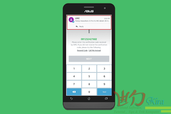 Wd-Kira, cara paling mudah daftar aplikasi line melalui android, cara terbaru membuat ID Line dengan android