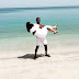 D'banj Carries His 'Joy' As They Hit The Beach