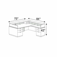 Planos para muebles de la oficina - Escritorios en L