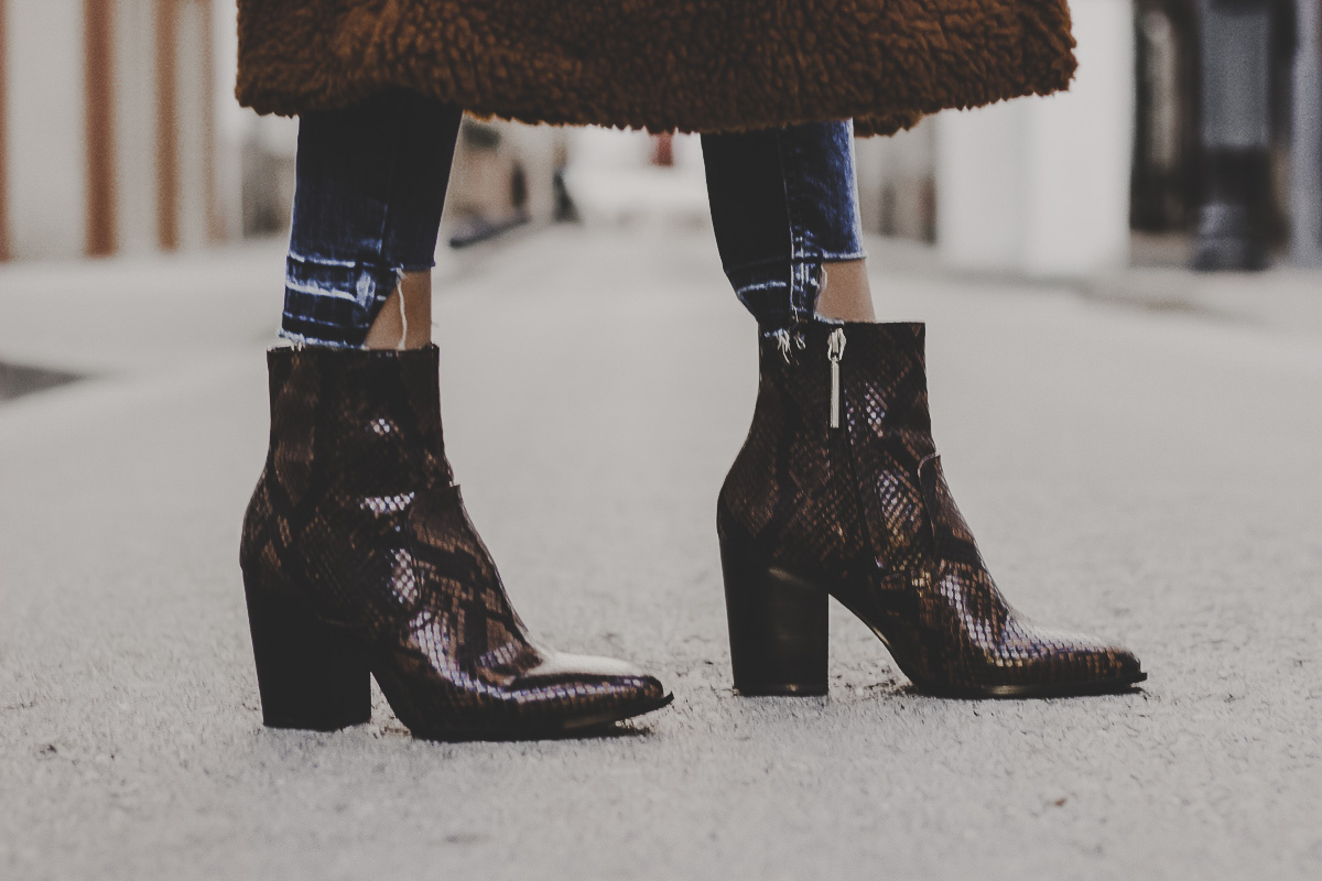 snake print boots