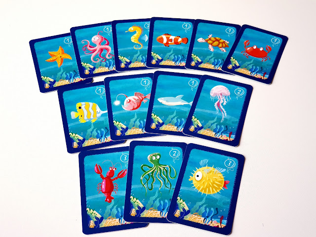 gra karciana dla dzieci z morskimi zwierzętami