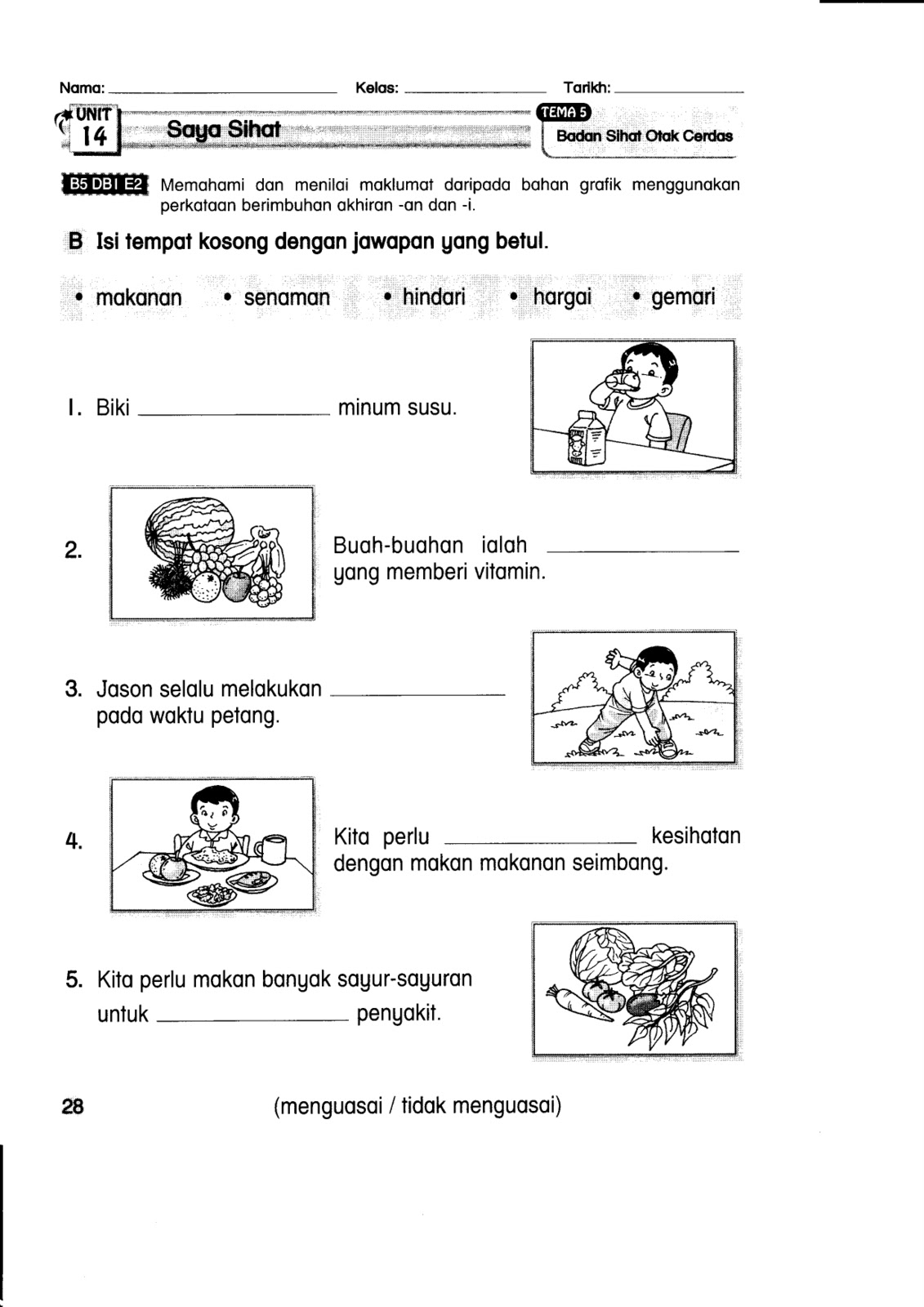 BAHASA MELAYU TAHUN 1 Latihan