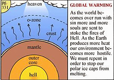 Funny Christian Global Warming Explanation Joke Picture