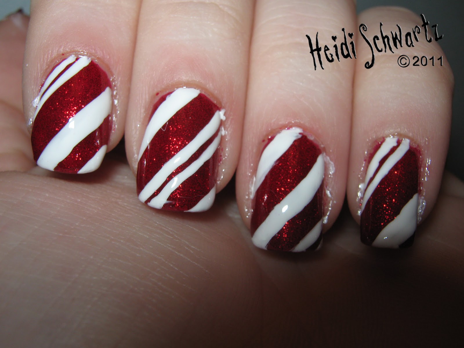 1. Candy Cane Nails - wide 10