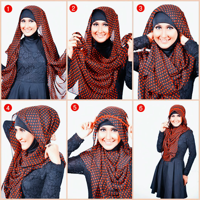 Hijab Segiempat Modis Sederhana dan Cara memakainya