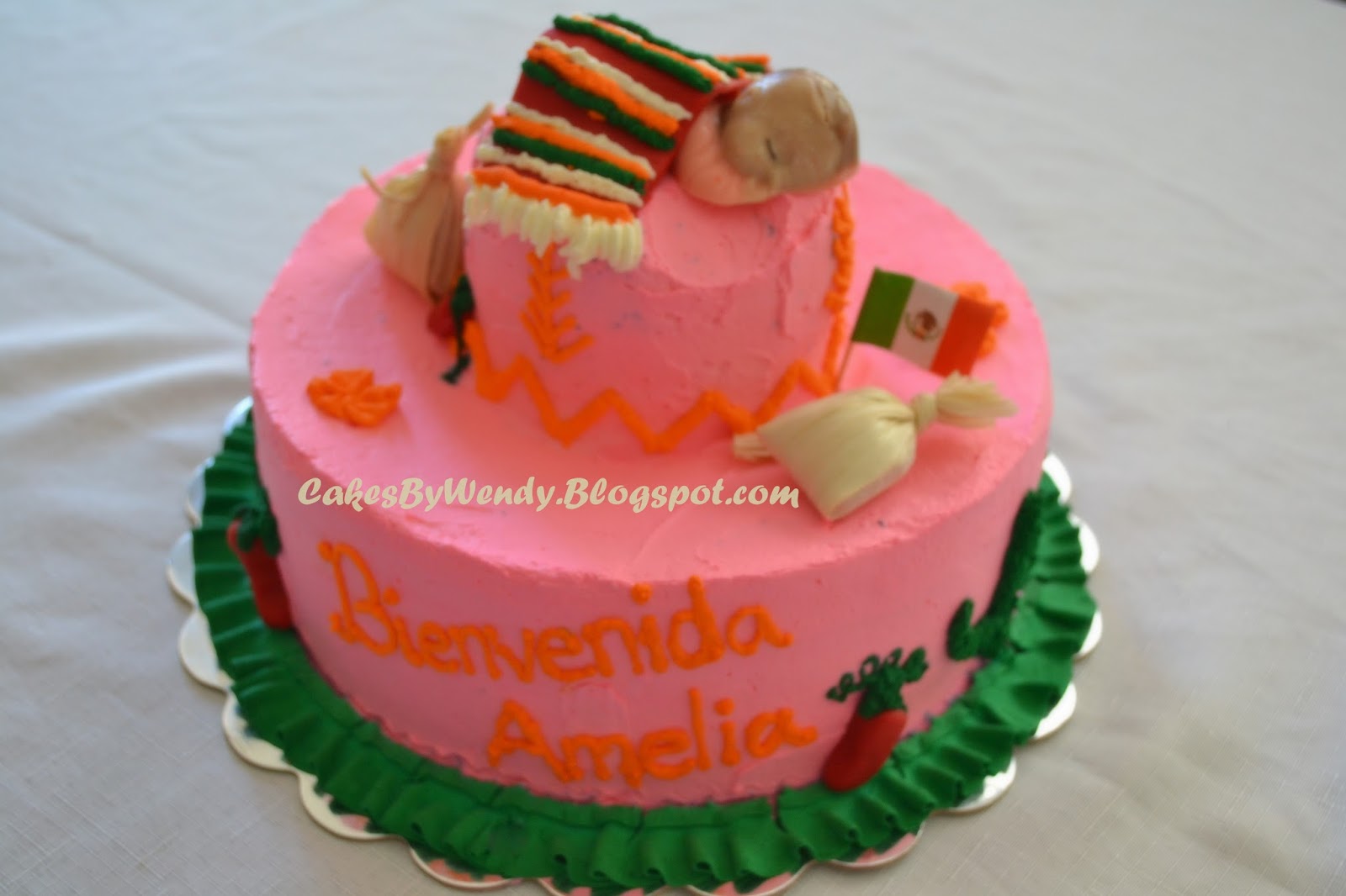 Decorating One Cake at a Time....... A Fiesta Baby Shower!