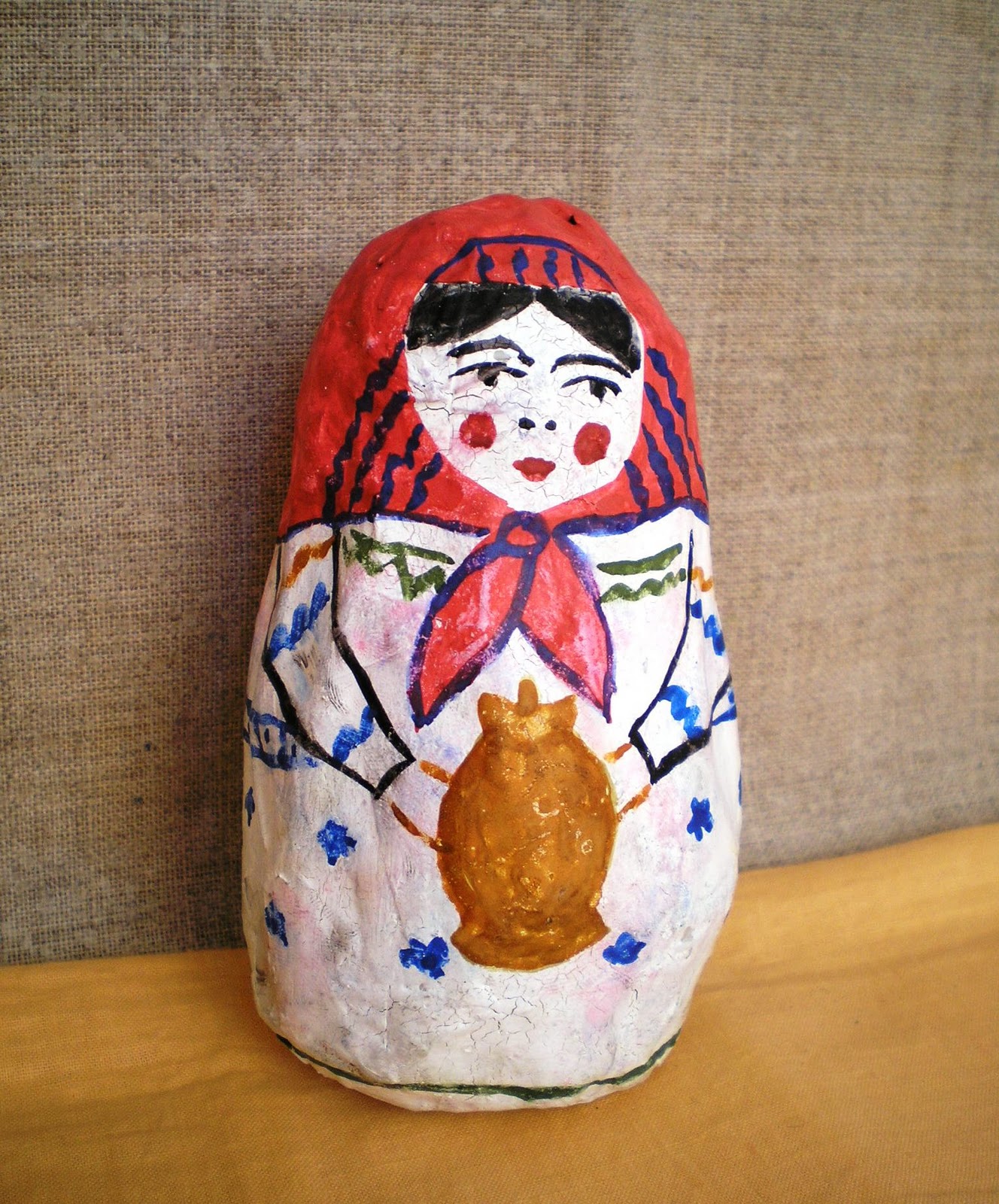 Матрешка из папье маше