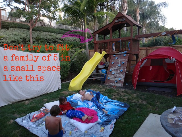 Camping in the Backyard Home on Leave