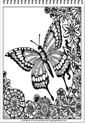 coloring pages butterfly for adults printable