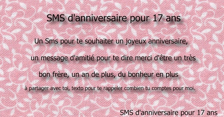 Texte Anniversaire Jeune Fille 17 Ans Lucassbrewer
