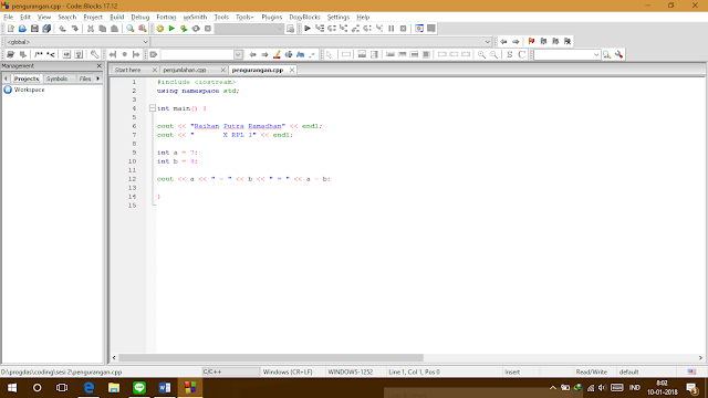 Cara Mengoding CPP Menggunakan Code Block ~ I Time