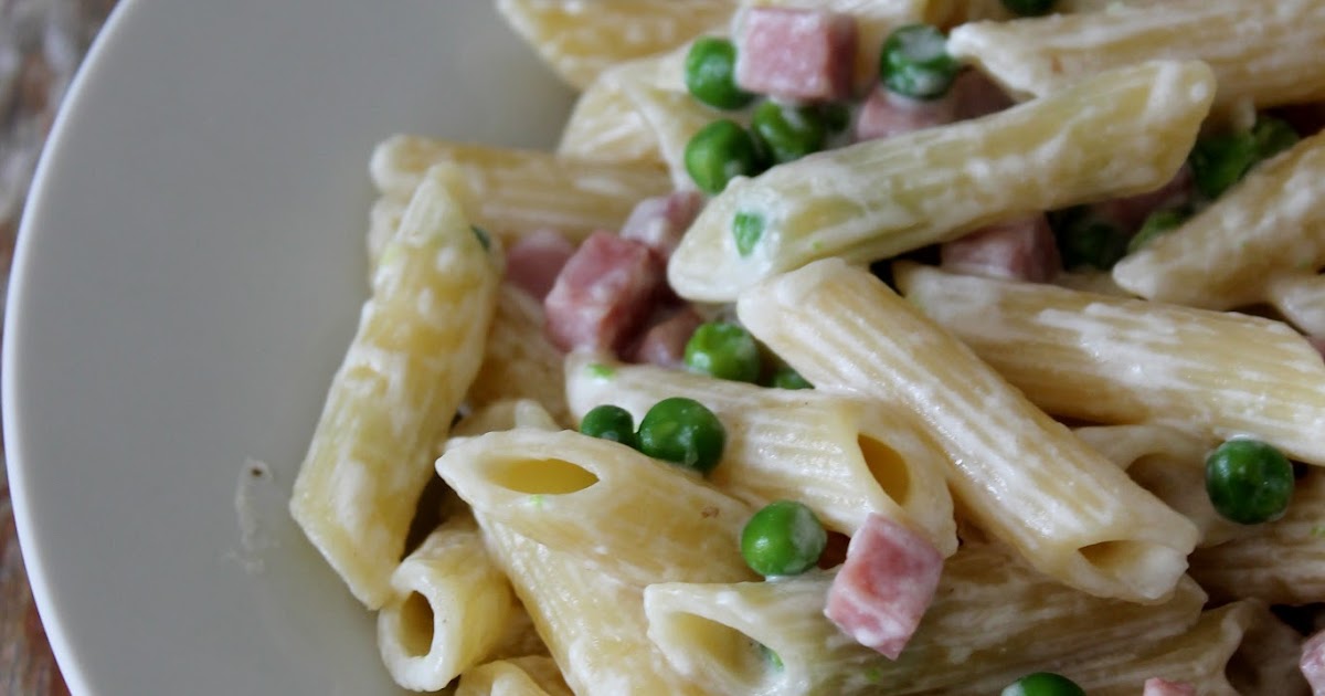 Penne jambon & petits pois