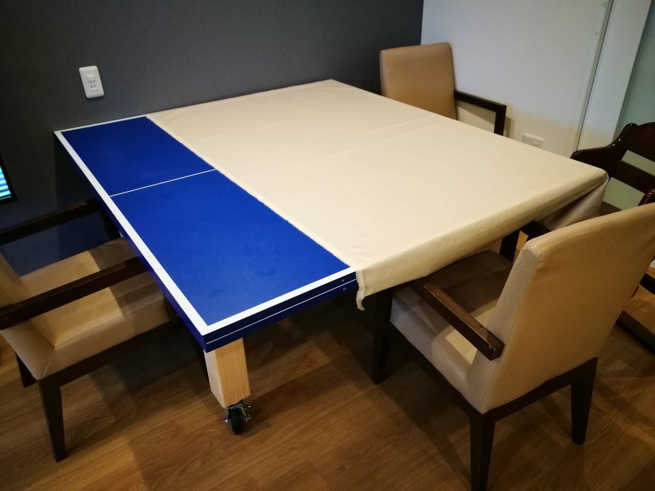 家庭用ダイニングテーブルになる卓球台 第2弾ー組立式