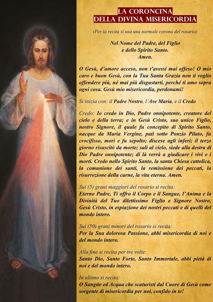 CORONCINA DELLA DIVINA MISERICORDIA MP3 DA SCARICARE