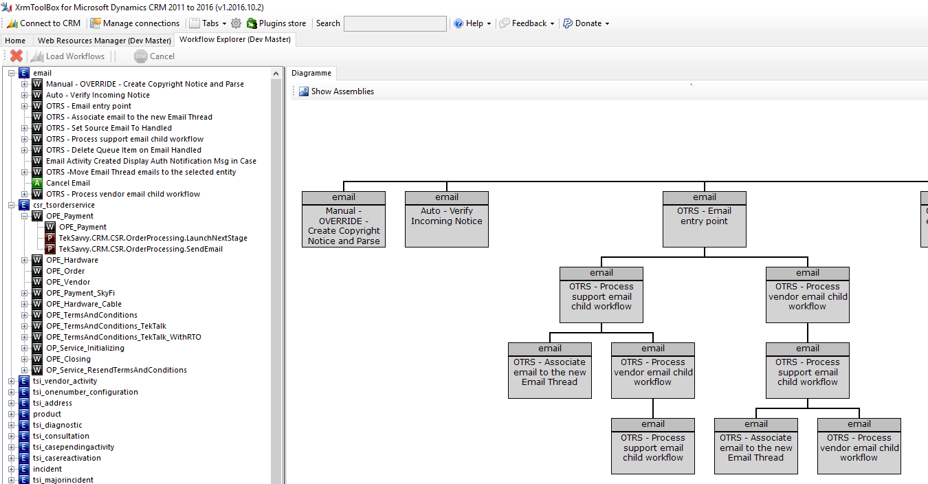 Microsoft Dynamics CRM: CRM Workflow Explorer - XrmToolBox Plugin