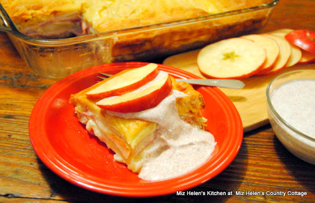 Apple,Ham,Turkey Bake with Cinnamon Dressing at Miz Helen's Country Cottage