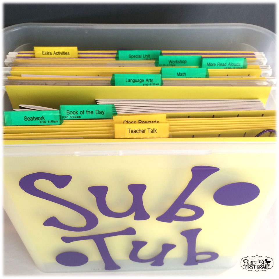 Sub Plans Made Easy Fluttering Through First Grade