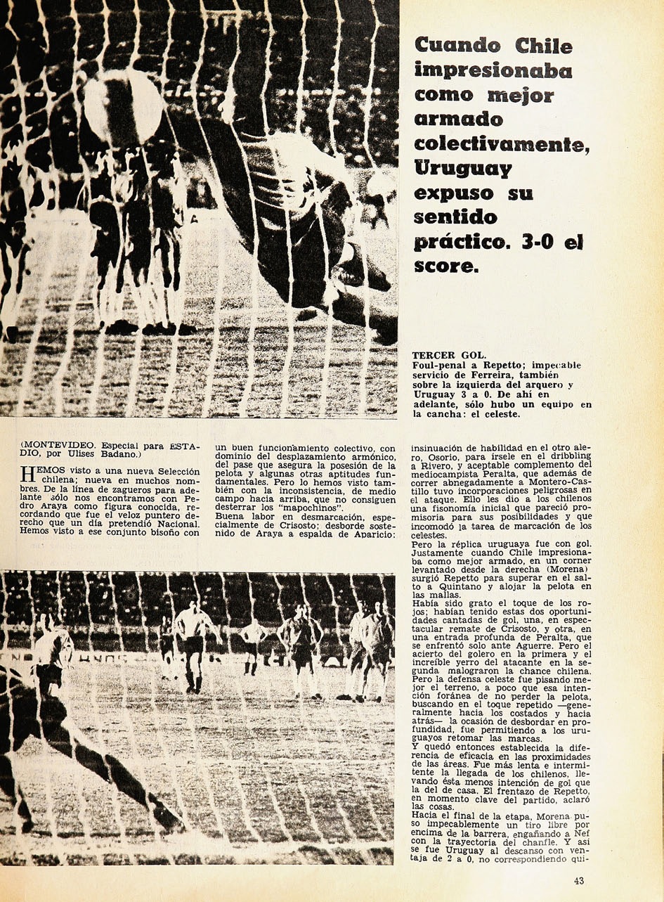 Partidos de la Roja [27/10/1971] UruguayChile 30