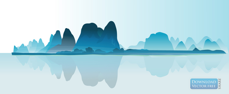 Tranh phong cảnh non nước Việt Nam landscape vector 3795 ~ MrPixelVn - Chia  sẻ Đồ họa vector pixel miễn phí