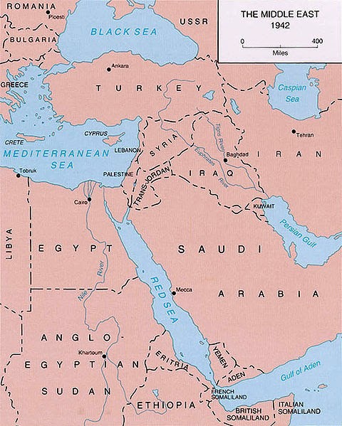 Middle East Map Before 1945 - United States Map