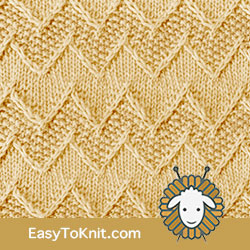Twist Cable 14: Brocade Chevron | Easy to knit #knittingstitches #knittingpattern