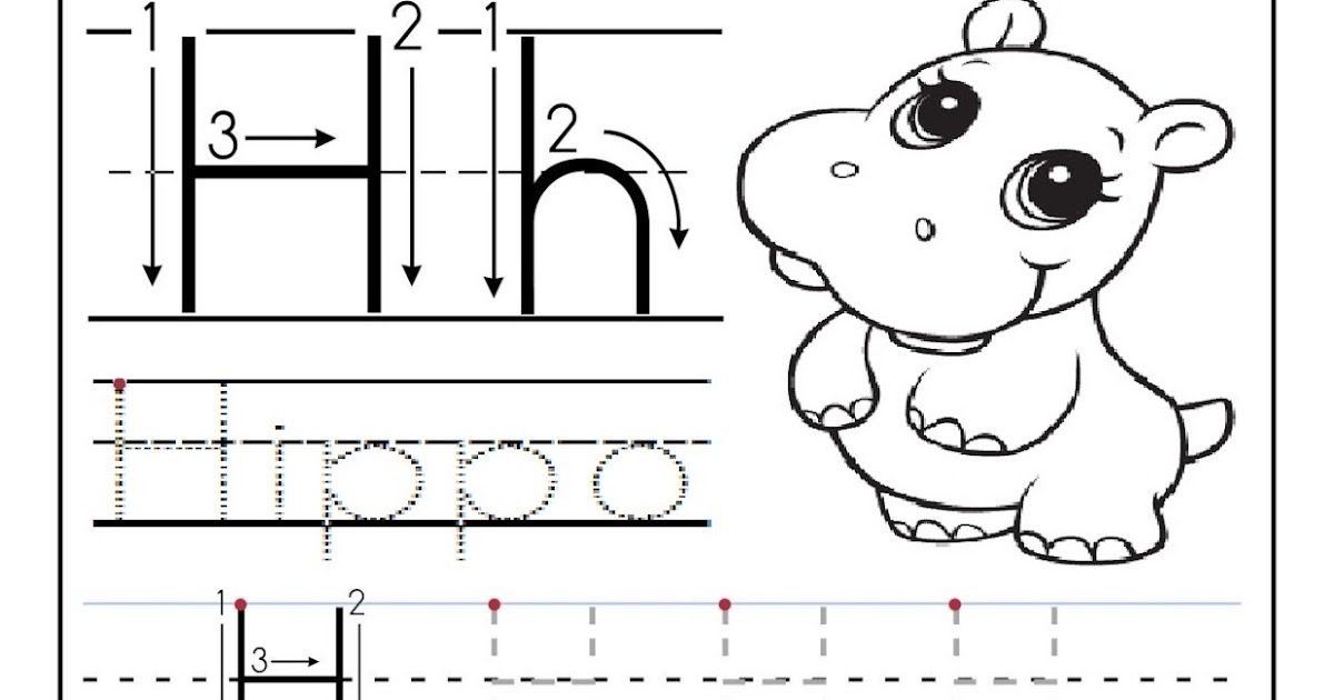 Free printable worksheet letter H for your child to learn and Free printable worksheet letter H for your child to learn and