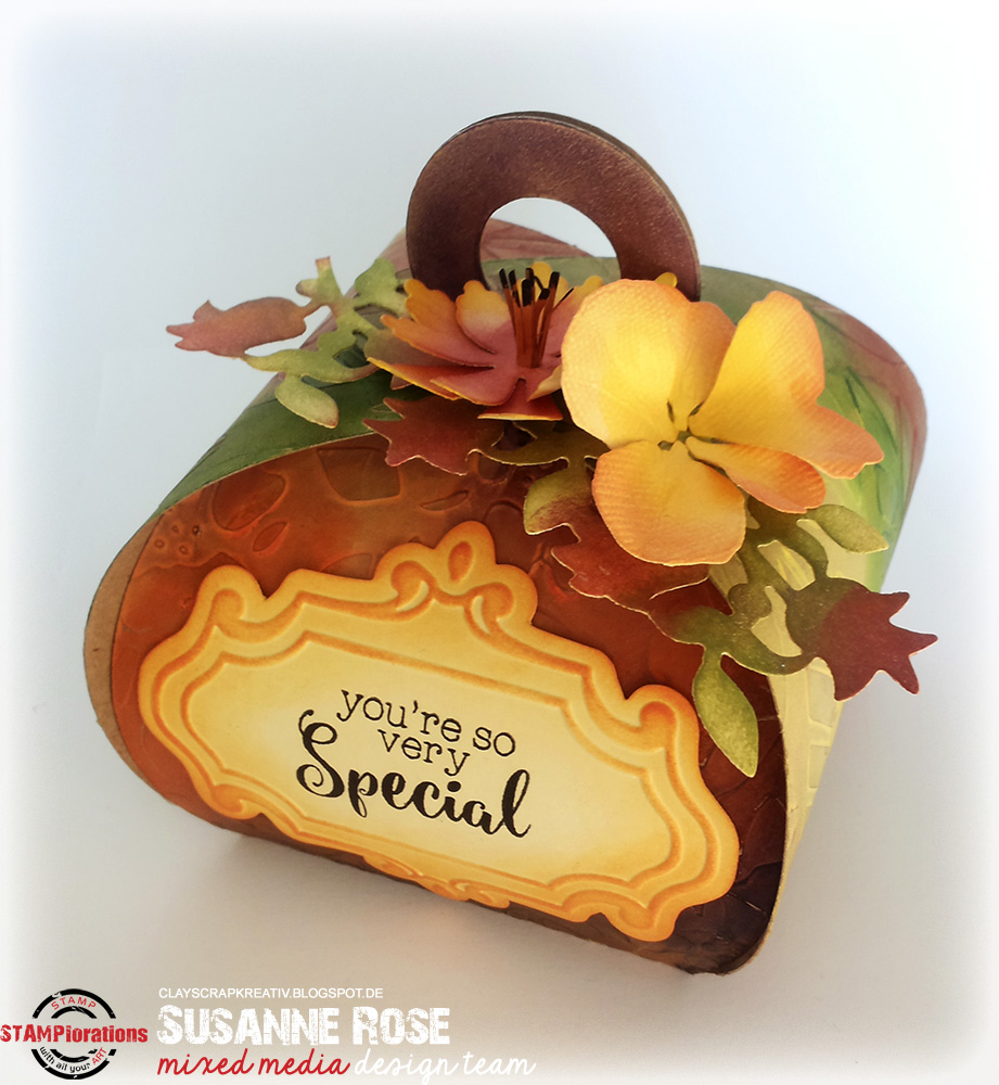 STAMPlorations™ Blog {Mixed Media Tutorial} Colourful Gift Box by Susanne