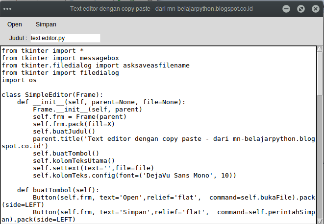 Membuat Text Editor Di Python Dengan Tkinter Belajar Python
