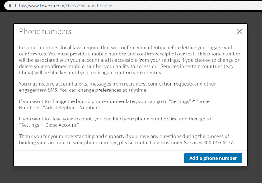 Microsoft's LinkedIn Demands Phone Verification From Users to Follow Chinese Laws