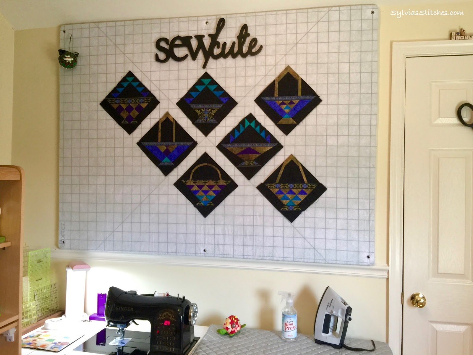 DIY Gridded Quilt Design Wall - Sylvia's Stitches