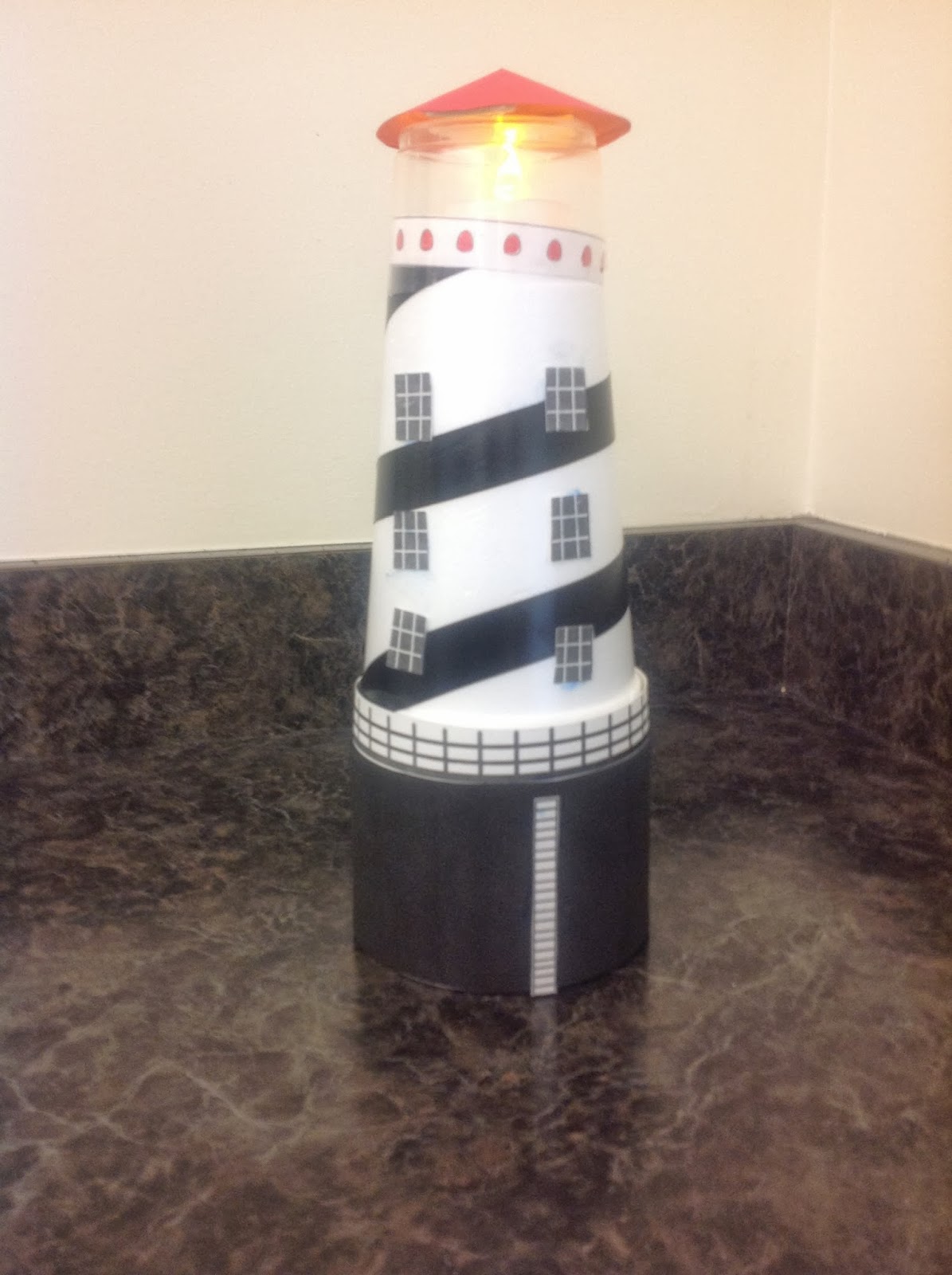Puddle Wonderful Learning {DIY} Cheap and Easy Lighthouse