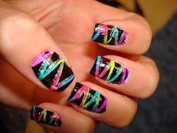 nail designs nails creative fall pattern manicure zag zig beach colorful neon tips makeup stripes simple rainbow acrylic awesome arts