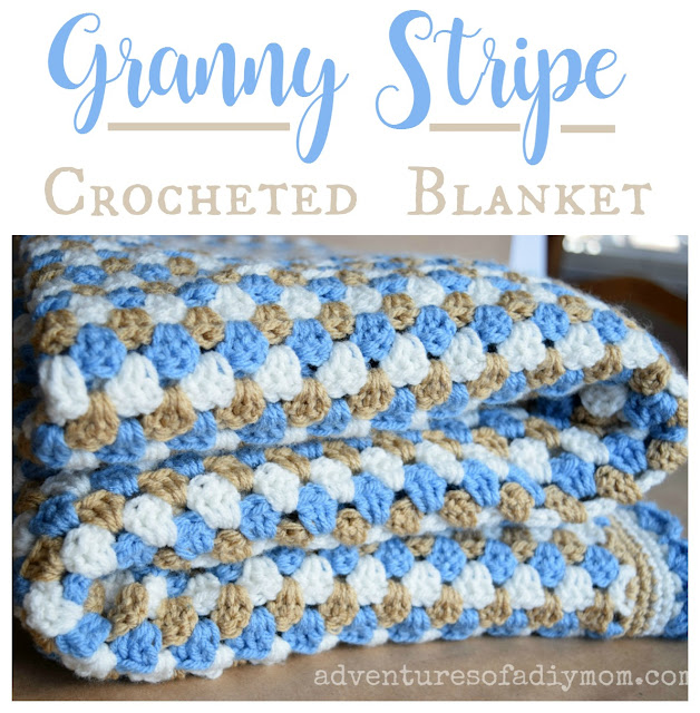 Granny Stripe Crocheted Blanket