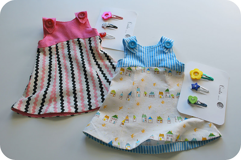 Chez Beeper Bebe: A Pair of [wrinkled] Doll Dresses